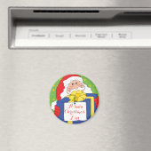kerstcadeau van de kerstman Magnet Santa Magneet (Insitu (Vaatwasser))