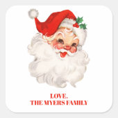 kerstcadeau vierkante sticker (Voorkant)