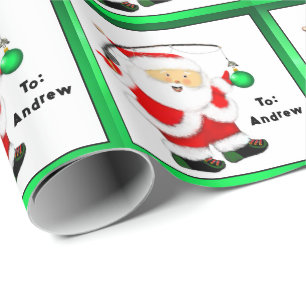 Kerstcadeau vissen cadeaupapier