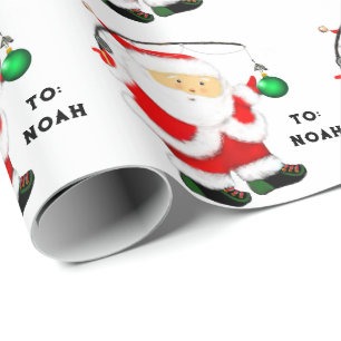 Kerstcadeau vissen cadeaupapier