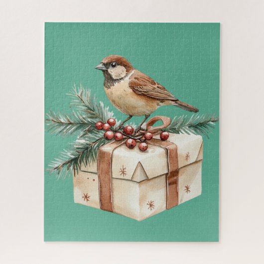 Kerstcadeau Vogel Legpuzzel (Verticaal)