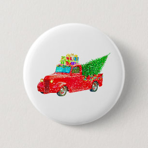 kerstcadeau voor auto's ronde button 5,7 cm