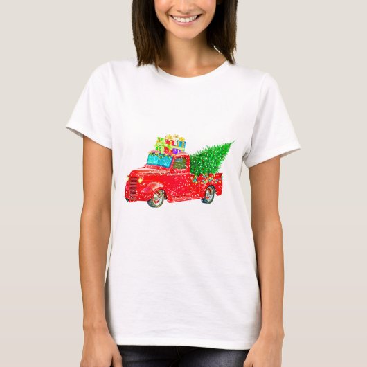 kerstcadeau voor auto's t-shirt (Voorkant)