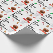 kerstcadeau voor Basketball Cadeaupapier (Hoek)