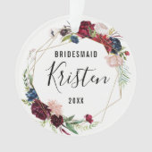 Kerstcadeau voor bruidsmeisje | Bruidsmeisje Ornament (voorkant)
