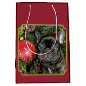 kerstcadeau voor bulledog medium cadeauzakje (Voorkant)