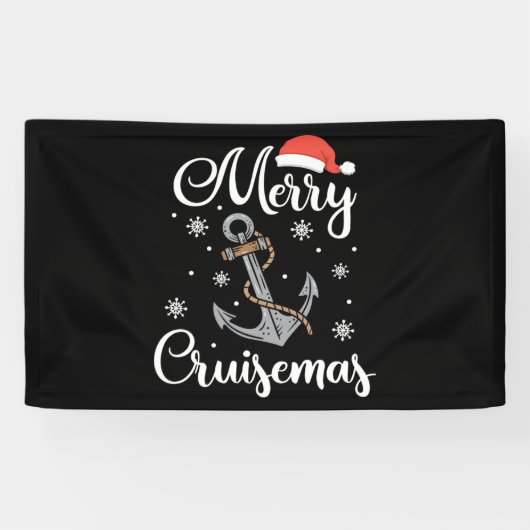 kerstcadeau voor cruisemas Holiday Cruising Spandoek (Horizontaal)