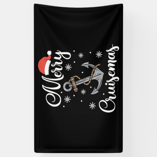 kerstcadeau voor cruisemas Holiday Cruising Spandoek (Verticaal)