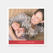 Kerstcadeau voor de allereerste kerst van de baby  servet (Voorkant)