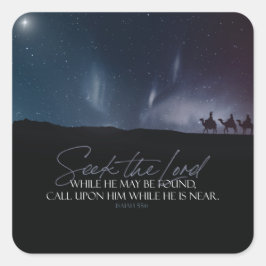 kerstcadeau voor de bijbel vierkante sticker