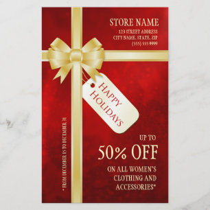 kerstcadeau voor feestdag flyer