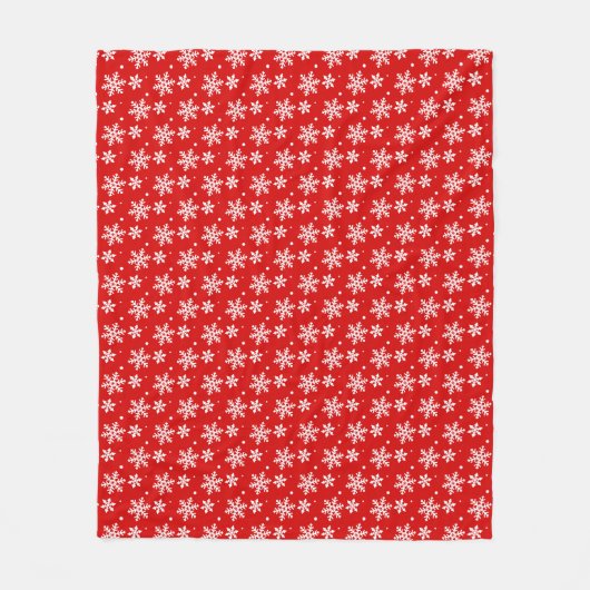 kerstcadeau voor feestdag Snowflake Fleece Blanket Deken (Voorkant)