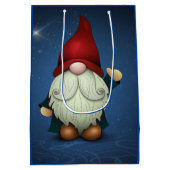 kerstcadeau voor Gnome Gift Medium Cadeauzakje (Achterkant)
