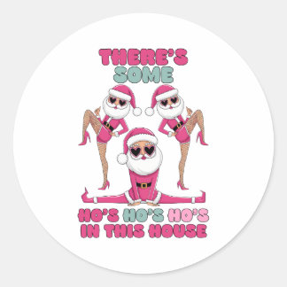 Kerstcadeau voor Ho Ho Ho in dit huis Ronde Sticker