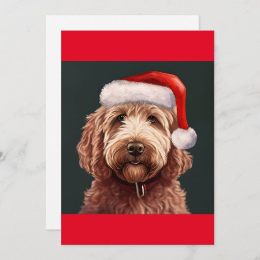 kerstcadeau voor Hondenliefhebber T-Shirt Feestdagenkaart (Voorkant / Achterkant)