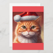 kerstcadeau voor katje T-Shirt Feestdagenkaart (Voorkant / Achterkant)