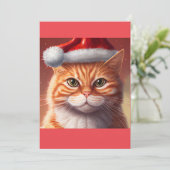 kerstcadeau voor katje T-Shirt Feestdagenkaart (Staand voorkant)