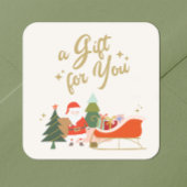 Kerstcadeau voor Kerstmis Vierkante Sticker