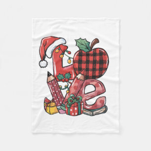 Kerstcadeau voor leraar Prettig kerstfeest Fleece Deken