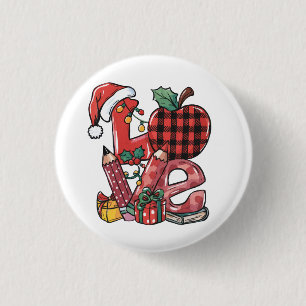 Kerstcadeau voor leraar Prettig kerstfeest Ronde Button 3,2 Cm