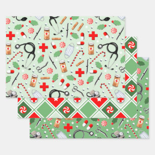 Kerstcadeau voor medische professionals inpakpapier vel