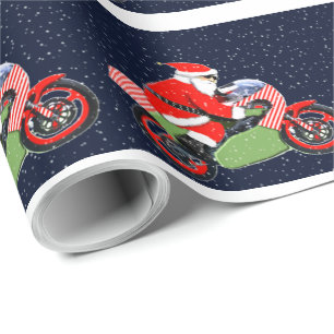 Kerstcadeau voor motorrijders cadeaupapier