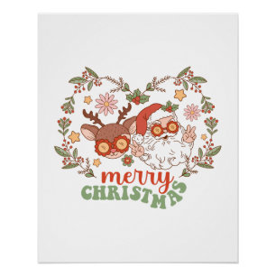 kerstcadeau voor prettige feestdagen perfect poster