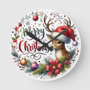 kerstcadeau voor prettige feestdagen ronde klok