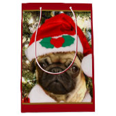 kerstcadeau voor puppy medium cadeauzakje (Voorkant)