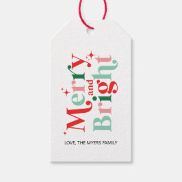 kerstcadeau voor roze rood cadeaulabel
