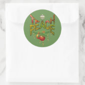 kerstcadeau voor Teach-Peace Ronde Sticker (Tas)