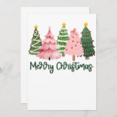 Kerstcadeau Vrolijke kerstboom Kaart (Voorkant / Achterkant)