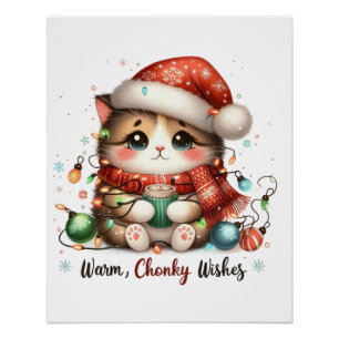 Kerstcadeau Warm Chonky Wishes Perfect Poster
