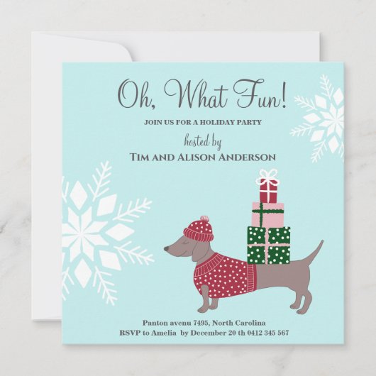 kerstcadeau Winter Holyday Kaart (Voorkant)