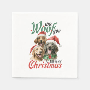 Kerstcadeau Woof Vrolijk Kerstfeest Servet