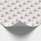 Kerstcadeau wrap rustiek plezier cadeaupapier (Hoek)