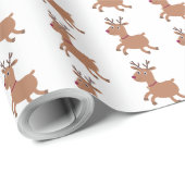 Kerstcadeau wrap schattig rendier cadeaupapier (Rol Hoek)