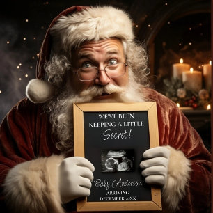 Kerstcadeau zwangerschap aankondiging poster
