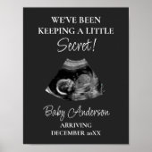 Kerstcadeau zwangerschap aankondiging poster (Voorkant)