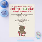 Kerstcadeauactie Flyer Gestreepte Beer (Enkel)