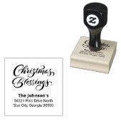 kerstcadeauadres 	rubberstempel (Gestempeld)