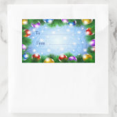 Kerstcadeaubladen Rechthoekige Sticker (Tas)