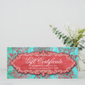 kerstcadeaubon  Damask Salon b (Staand voorkant)