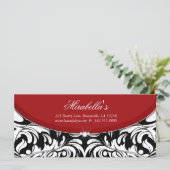 Kerstcadeaubon Diamond Damast Patroon (Staand voorkant)