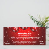 Kerstcadeaubon in Festieve Rood (Staand voorkant)