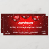 Kerstcadeaubon in Festieve Rood (Voorkant / Achterkant)