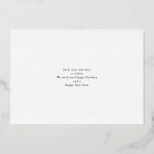 kerstcadeaubon kerstcadeau folie uitnodiging (Achterkant)