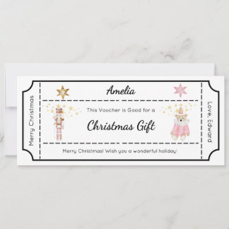Kerstcadeaubon, kerstgroetkaart kaart