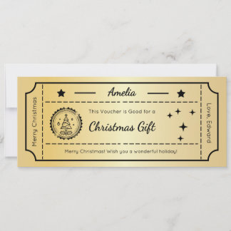 Kerstcadeaubon, kerstkaart kaart