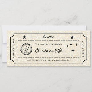 Kerstcadeaubon, kerstkaart kaart